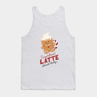 Winter Christmas Gingerbread Latte Tank Top